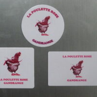 Aimant de frigo « La Poulette Rose »