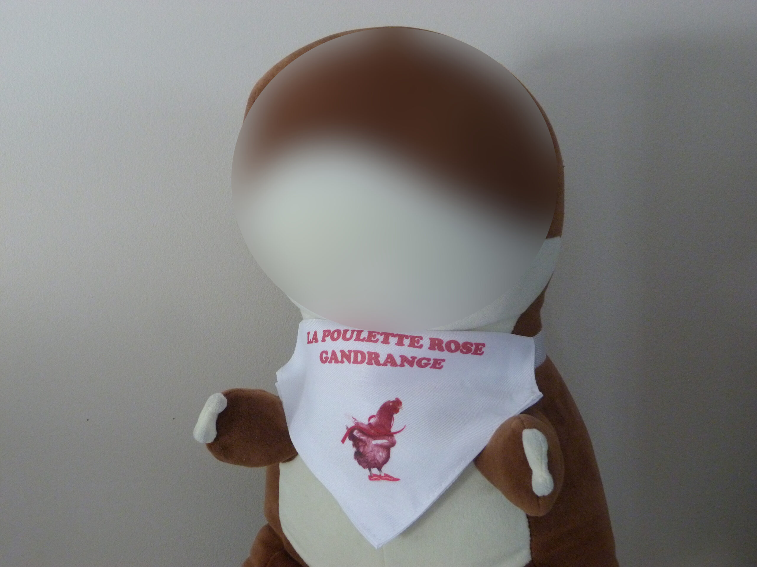 Bandana-collier animal "La Poulette Rose" – Image 2