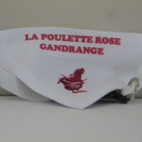 Bandana-collier animal « La Poulette Rose »