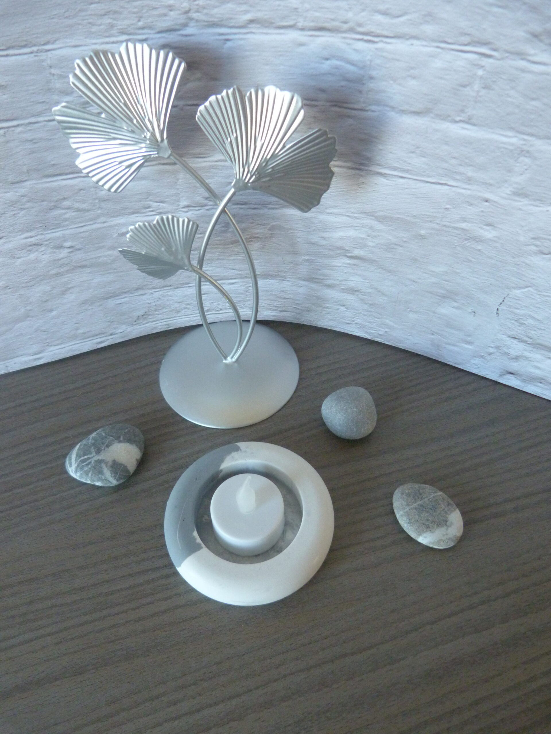 Porte bougie décoratif - Nuances de gris – Image 3