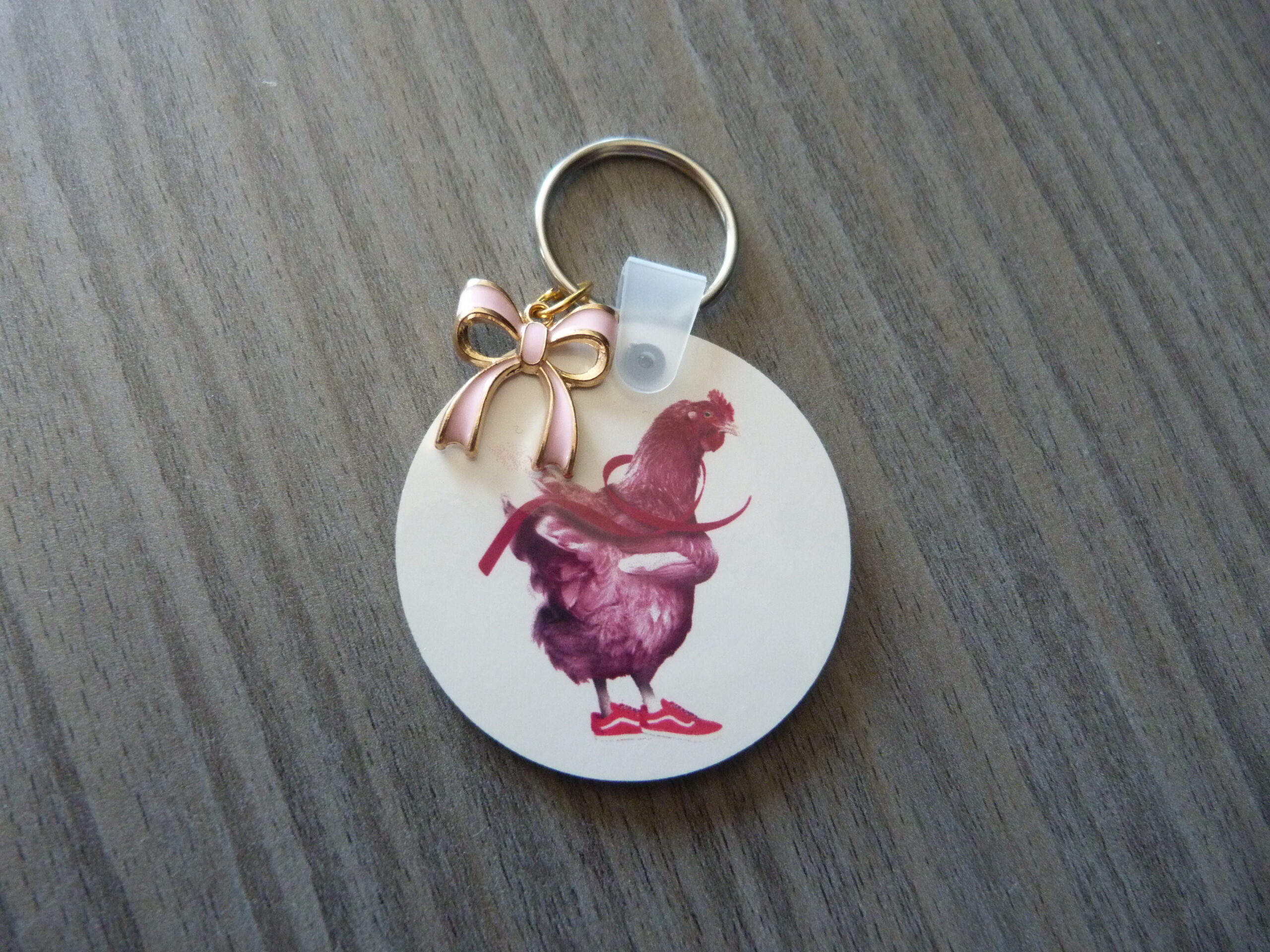 Porte-clés "La Poulette Rose"