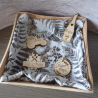 Porte-clés bois gravé « Papa »