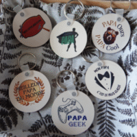 Porte-clés MDF « Fête des Pères »